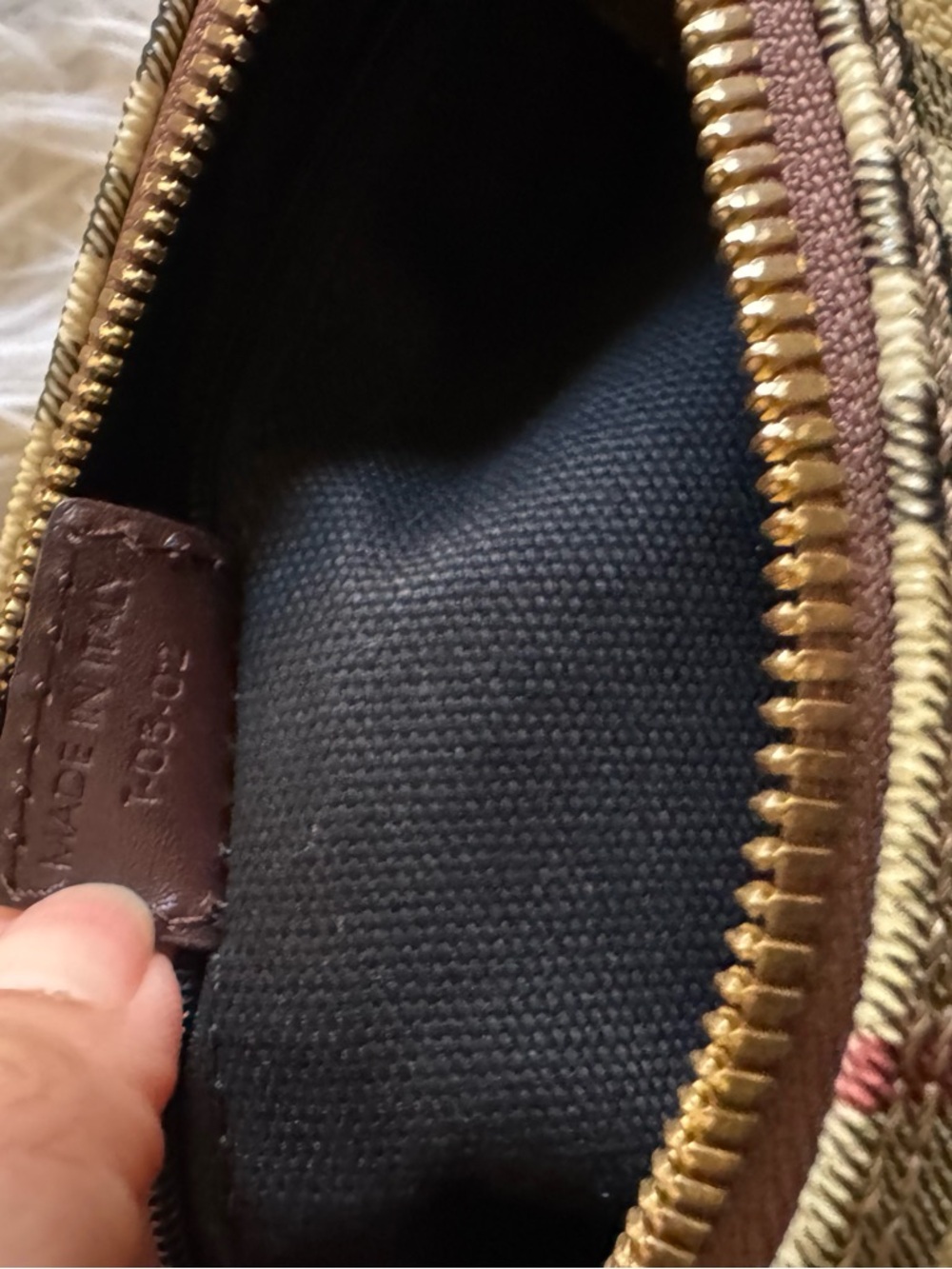 Classic Plaid Barrel Shoulder Bag in Beige and Brown - Picture 9 of 10